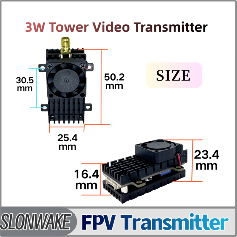 Fpv Drone Receiver - SLONWAKE 5,8G 3000mW simulación VTX FPV