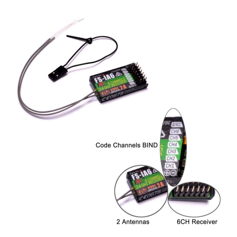 Receptor Flysky FS-IA6 6CH ant - Fpv Drone Antenna reseña y precio